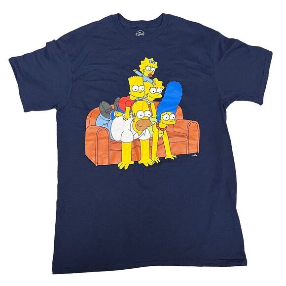 The Simpsons T-Shirt Men’s M Family Couch Portrait Homer Bart Universal Vacation - Picture 8 of 8
